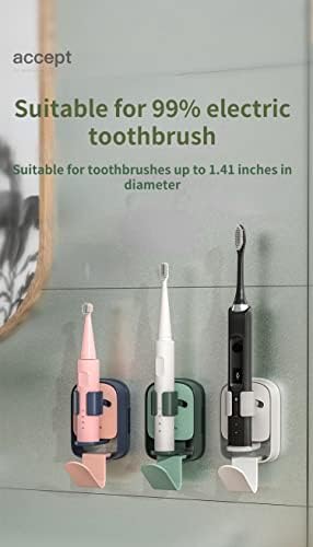 בית וואו 2 חתיכות מחזיק מברשת שיניים חשמלית צבעונית למנעול אוטומטי של אמבטיה ומחזיק שחרור מעמד