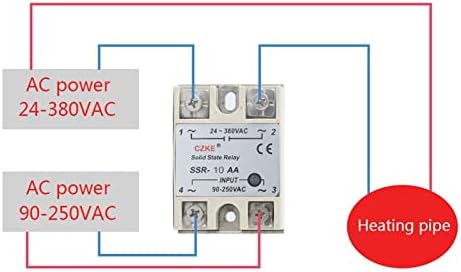 MGTCAR ממסר מצב מוצק SSR 10AA 25AA 40AA בקרת AC AC מעטפת לבנה שלב יחיד ללא כיסוי פלסטיק קלט AC 90-250V