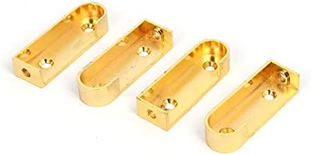 ארון ארון ארון X-DREE ארון סגסוגת אבץ קצה תומך טון זהב 16 ממ דיא 4 יחידות (ארומיו ארון ארון סגסוגת