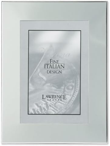 מסגרות לורנס מצופה כסף 4 על 6 מסגרת תמונה מתכתית, חריטת גבול רחבה