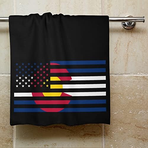 מגבת כביסה דגל אמריקאית בקולורדו 28.7 X13.8 מטליות פנים סיבי סופר -סיבים סופגים מגבות מגבות