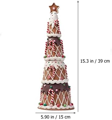 DIDISEAOE את עיצוב חג המולד עץ חג המולד גדול פסלון גלידת פלסטיק עיצוב ממתקים קליי חג המולד קישוט עץ