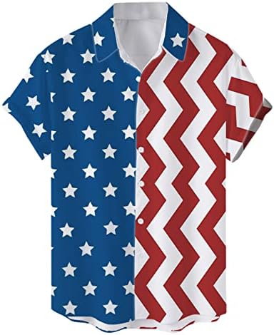 BMISEGM חולצות טשירטים קיץ לגברים קיץ זכר קיץ עצמאות מזדמן יום דגל דגל חולצה שרוול קצר פונה נושם