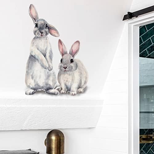 מעוטר סצנה * משתלת חדר משחקים דלת שני סנטימטר קיר קישוט עבור נשלף חמוד זכוכית ארנבות תינוק מדבקות אספקת