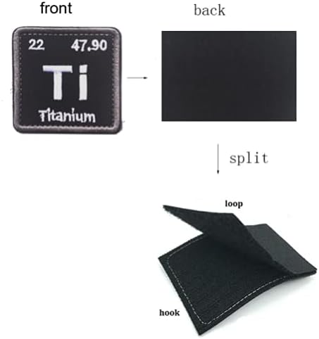 אטניום אטום טבלה תקופתית של אלמנט לוגו טקטי מורל טקטי טלאי רקום