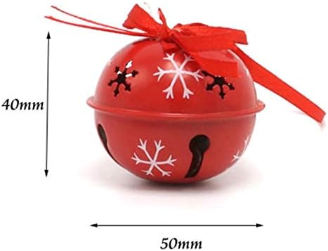 LINRUS 24 יחידות קישוט לחג המולד ברזל פעמון קטן לבית פתית שלג ג'ינגל פעמון פעמון עץ חג המולד ציוד קישוט
