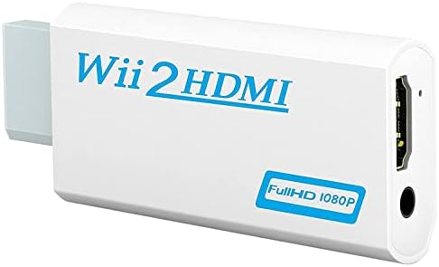 Ruipuo Wii to HDMI ממיר פלט פלט וידאו מתאם שמע, עם פלט וידאו אודיו 3.5 ממ תומך בכל מצבי התצוגה