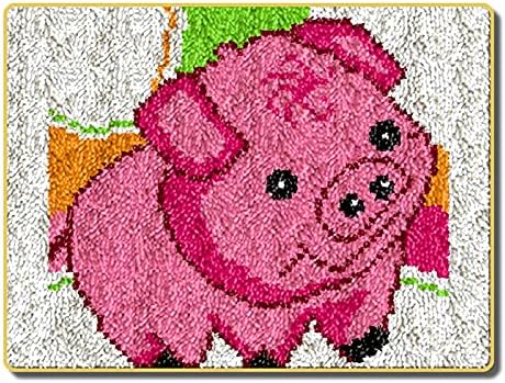 קריקטורה חזיר מיוחד צורת תפס וו שטיח ערכות רקמה סרוגה מחצלת ערכת רקמה שטיח אביזרי צלב תפר תפס וו כרית שטיח 52