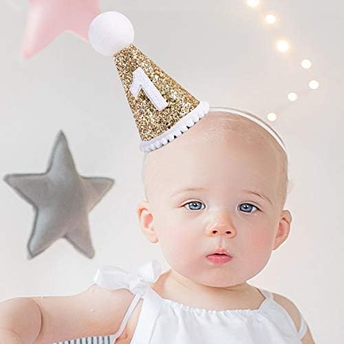 כובע כתר יום הולדת 1 יום הולדת 1 לתינוק - עיצוב מסיבת יום הולדת ראשון לתכנית לתינוקות, כובע כתר יום הולדת