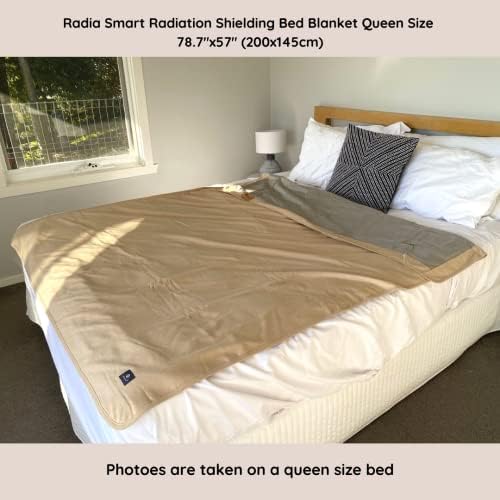 שמיכת מיטה להגנת קרינה של Radia Smart EMF, סדין מיטה, שמיכה גדולה, כותנה אורגנית, סדין מיטה מגן נגד קרינה