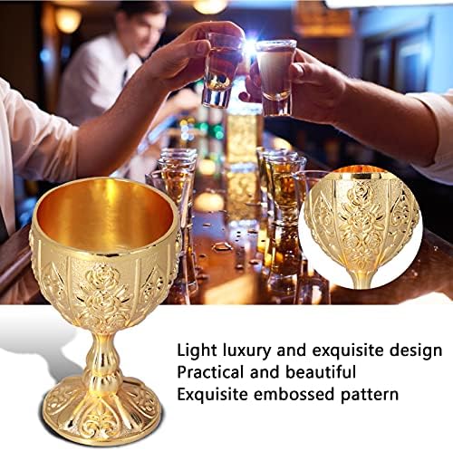 כוסות גביע זרון, 2 יחידות גביע אירופאי בדרגה גבוהה זהב רטרו קישוטי לנסיעות קישוט בית אוסף, 1.7 על