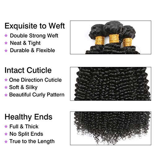 ברזילאי לא מעובד בתולה קינקי מתולתל שיער טבעי לארוג 4 חבילות עמוק מתולתל שיער הרחבות מעורב אורך