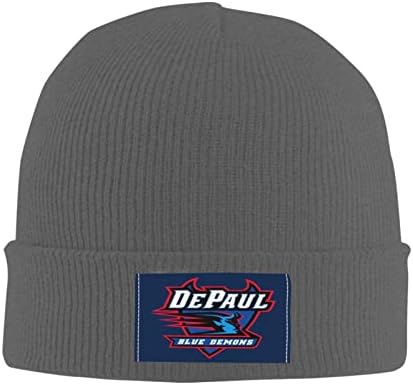 Cwokakde Depaul לוגו אוניברסיטת הדפס כובע סרוג כובע צמר אופנה חמה בחוץ סריגה כובע יוניסקס