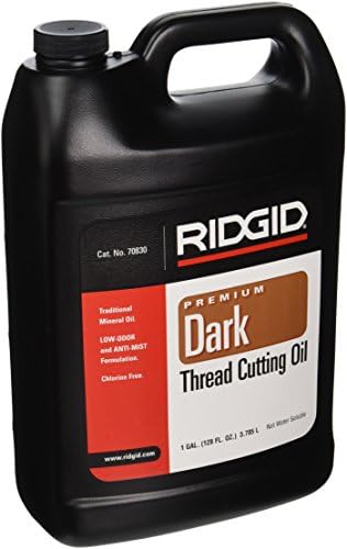 Ridgid 70830 חוט כהה שמן חיתוך, ליטר 1 של שמן הברגה של צינור כהה, שחור