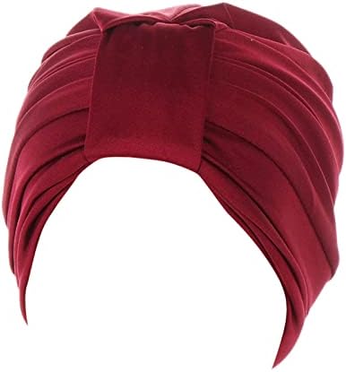 אופנה קפלים טורבן כובע לנשים אתני כיסוי ראש בבאגי מראש קשור הכימותרפיה כובעי אלסטי מוסלמי טורבן מטפחת