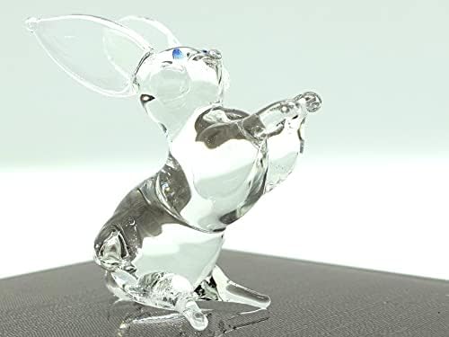 ארנב סנסוקג'אי פסלונים מיניאטוריים זעירים בעלי חיים בעלי חיים מפוצצים ביד זכוכית אמנות מתנה אספנית