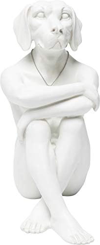 דמות של קארה דקו קרם כלבים גנגסטר, לבן, 17 x 26 x 33 סמ