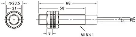באומיין מ18 חיישן פוטואלקטרי מתג חיישן השתקפות מפוזר מתכוונן ה3-ד100פ2 פ. נ. פ. 10-30 וולט 200 מ. מ. מרחק חישה