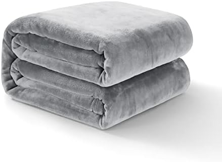 שמיכת פליס רויקסי זורקת אפור - קווין פלאפי בגודל זריקת שמיכה למיטה, שמיכות ספה גדולות של ספה חמה רכה, 90x90