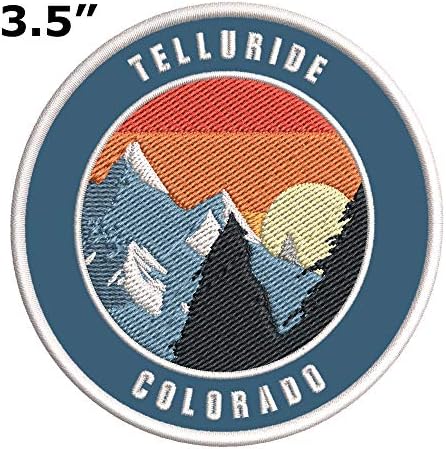 Telluride, Colorado Ski Restort Mountain Mountain Paremium Premium Patch Diy Diy-On או Sew-on Decortative Badge