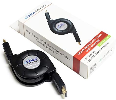 Tera Grand Premium במהירות גבוהה HDMI כבל נשלף, 4.25 רגל - תומך ב- 4K UHD Ultra HD Ethernet 1.4 Blu Ray PlayStation