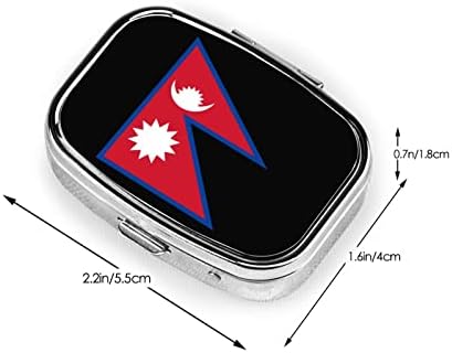 נפאל דגל כיכר מיני גלולת תיבת נסיעות רפואה תאים ארגונית נייד מתכת גלולת מקרה