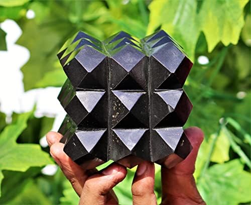 מעולה טבעי מלוטש שחור טורמלין קוורץ קוביית אבן קריסטל 54 פירמידות סט שורל צ'אקרות ריפוי מינרלים גולמיים
