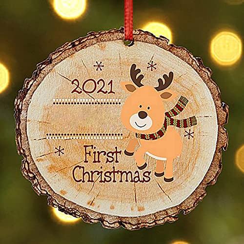 עץ חג המולד מוקלט תליון אקרילי 2021 קישוט עץ חג המולד קישוטי עץ פסחא מיניאטורה