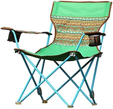 גדול קמפינג מתקפל כיסא כבד החובה מסגרת תמיכה מתקפל מרופד זרוע כיסא עם מחזיק כוס