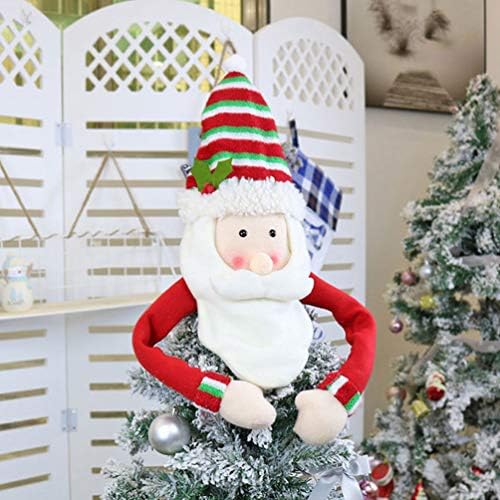 עץ Nuobesty Topper Santa Tree Hugger חג המולד חג המולד קישוטי ארץ הפלאות