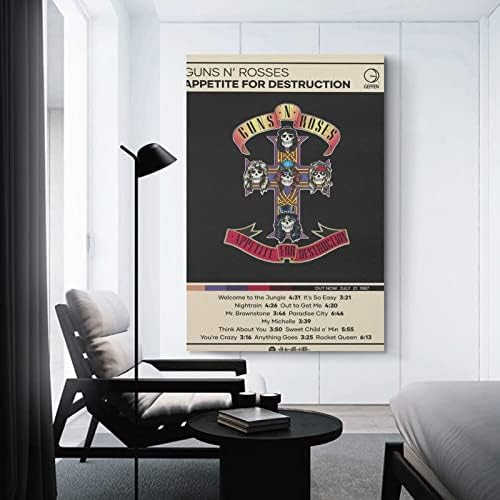 Guns n 'Roses Poster Poster Lapertite להשמדה בד פוסטר בד קלטת חדר שינה נוף משרד יום הולדת ולנטיין