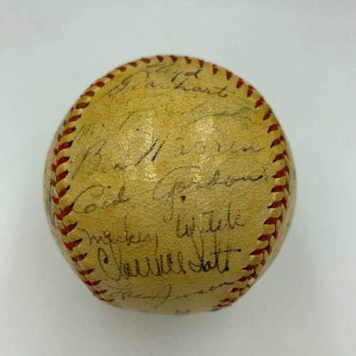 קבוצת ניו יורק ענקים בניו יורק 1947 חתמה על בייסבול 27 סיגס ארני לומברדי JSA COA - כדורי בייסבול