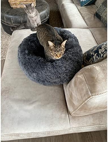 עגול חתול גור מיטות בית סגנון 4-רחיץ חם צמר רך מחצלת כרית מיטת בית ציוד לחיות מחמד