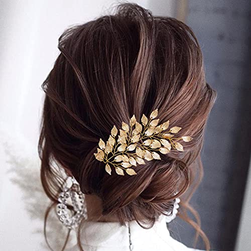 כלה חתונה שיער גפן זהב כלה כיסויי ראש עלה שיער חתיכה חתונה שיער אביזרי עבור נשים ובנות
