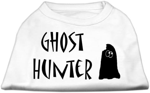 חולצת הדפס מסך צייד רוח רפאים לבנה עם אותיות שחורות XL