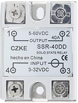 Buday ממסר מצב מוצק SSR 10DD 25DD 40DD DC בקרה DC ​​מעטפת לבנה שלב יחיד ללא כיסוי פלסטיק 3-32V DC