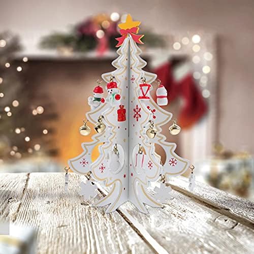 עיצוב בית אוגני קישוטי מיניאטורה מעץ קישוטי עצי עצי חידה עצי חג חג המולד מסיבת חג המולד W מלאכה מיני קישוט