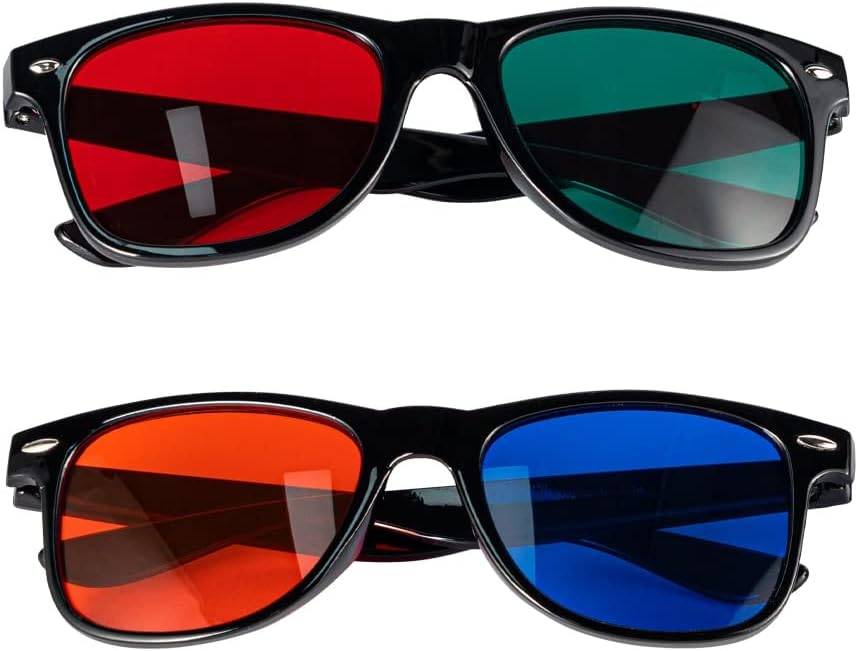 1 pcs מסגרת שחורה משקפיים תלת מימדי ירוק כחול אדום עבור משחק טלוויזיה Anaglyp