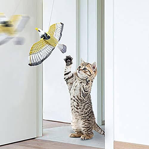 לביוקס מעופף ציפור חתול צעצוע, סימולציה ציפור אינטראקטיבי חתול צעצוע לחתולים מקורה, חשמלי צעצוע ציפור לחתולים,