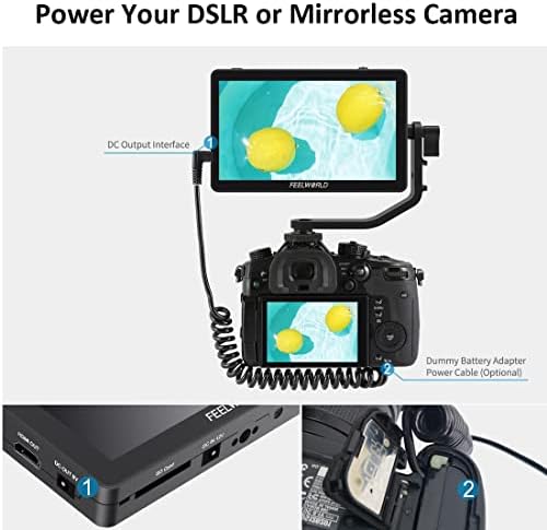 FeelWorld F6 פלוס 6 מסך מגע 3D 3D LUT מצלמת DSLR צג שדה 1920x1080 HD 4K HDMI עם סוללה של 2 PCS F550,