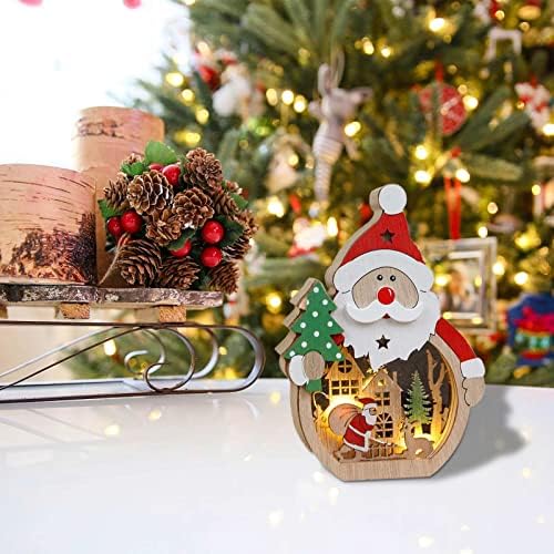 קישוט לחג המולד של XIOS קישוט עץ חג המולד עם סצנת התצוגה של סנטה סנטר קלט