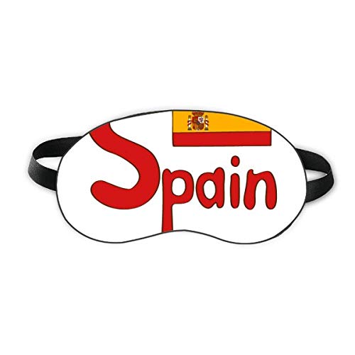 ספרד דגל לאומי דפוס אדום מגן עין שינה עין רך מכסה עיוורון כיסוי