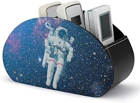 אסטרונאוט חלל שלט רחוק מחזיק עור מפוצל טלוויזיה מרחוק ארגונית תיבת אחסון עם 5 תאים עבור בית,משרד, עיצוב שולחן