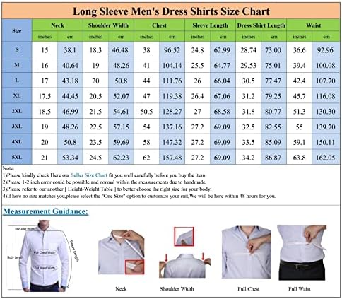 חולצות שמלת שרוול ארוך של גברים מזדמנים כפתור למטה חולצות חולצות לבוש רשמיות בכושר רזה עם כיסים