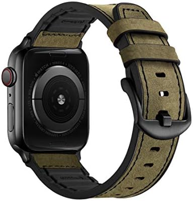 MIFA תואם להקת Apple Watch 49 ממ 45 ממ 44 ממ 42 ממ, עור סיליקון היברידי להקות iwatch לגברים להחלפת לולאה וינטג