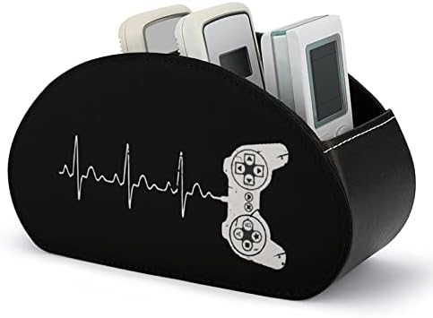 מחזיק שלט רחוק של גיימר פעימות לב עם 5 תאים מיכל אחסון תיבות מארגן מרחוק לטלוויזיה עבור בקרי דוד נגן מדיה