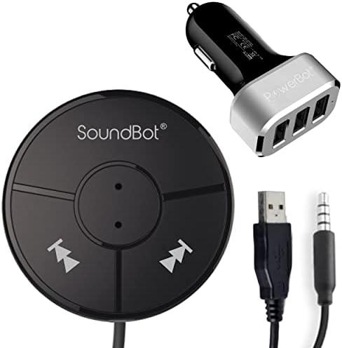 SoundBot SB360 ערכת מכוניות Bluetooth + SB221 HD HD Bluetooth אוזניות, שיחות אלחוטיות וזרימת מוסיקה דונגל