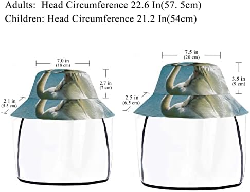 כובע מגן למבוגרים עם מגן פנים, כובע דייג כובע אנטי שמש, כפות חתול חיות מצוירות מקסימות