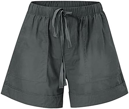מכנסי מכנסי iopqo מכנסיים קצרים מפיצים נשים רופפות בכיס רופף מותניים נוחות מכנסיים מזדמנים אלסטיים
