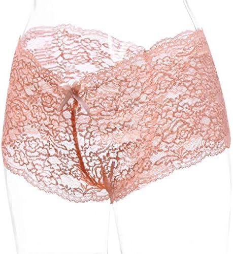תחתוני תחרה קויפימל לנשים גב תחתון מותניים נמוכים ראה דרך תחתוני ביקיני ללא תפרים סקסיים גב תחתון קצר ב-כתום,גדול
